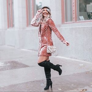 Ali & Jay Hello Romeo Velvet Coat Minidress